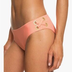 Roxy Peachy orange Bikini Bottom with Ring Accents